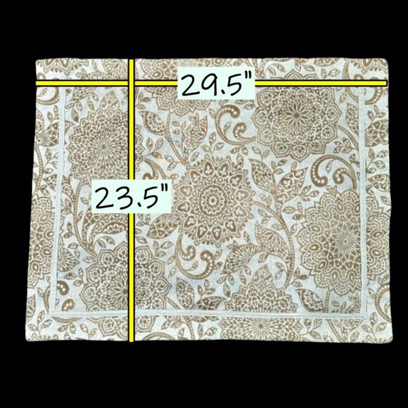 One (1) Madison Park Signature Tan and Cream Floral Pillow Sham 23.5 x 29.5 Inch - Picture 5 of 5